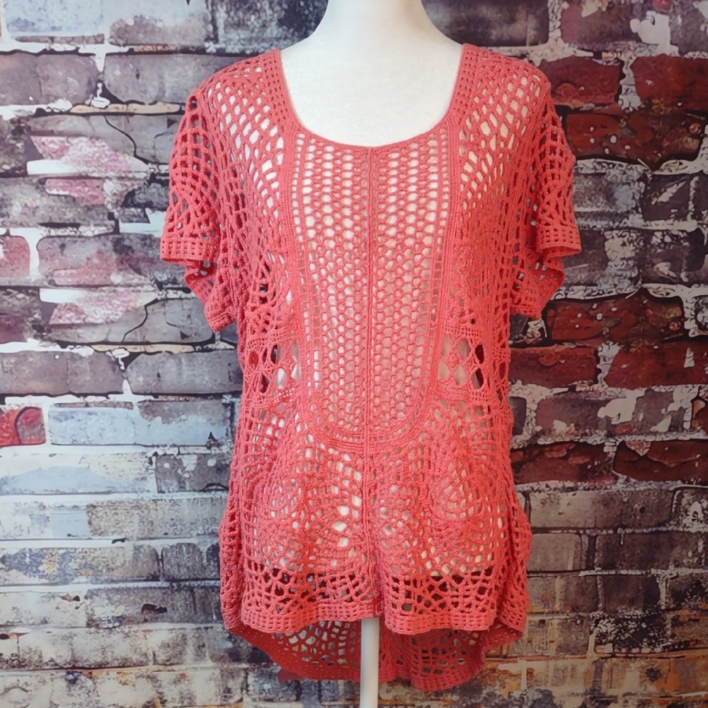 Cato Cotton Crochet High-low Top